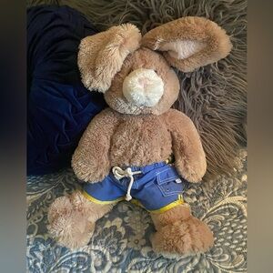 Build A Bear Rabbit / Bunny with swimming trunks with Velcro pockets. Clean